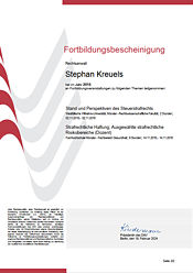 Fortbildungsbescheinigung 2016