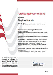 Fortbildungsbescheinigung 2016