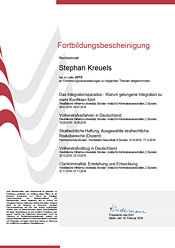 Fortbildungsbescheinigung 2019