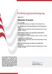 Fortbildungsbescheinigung 2022